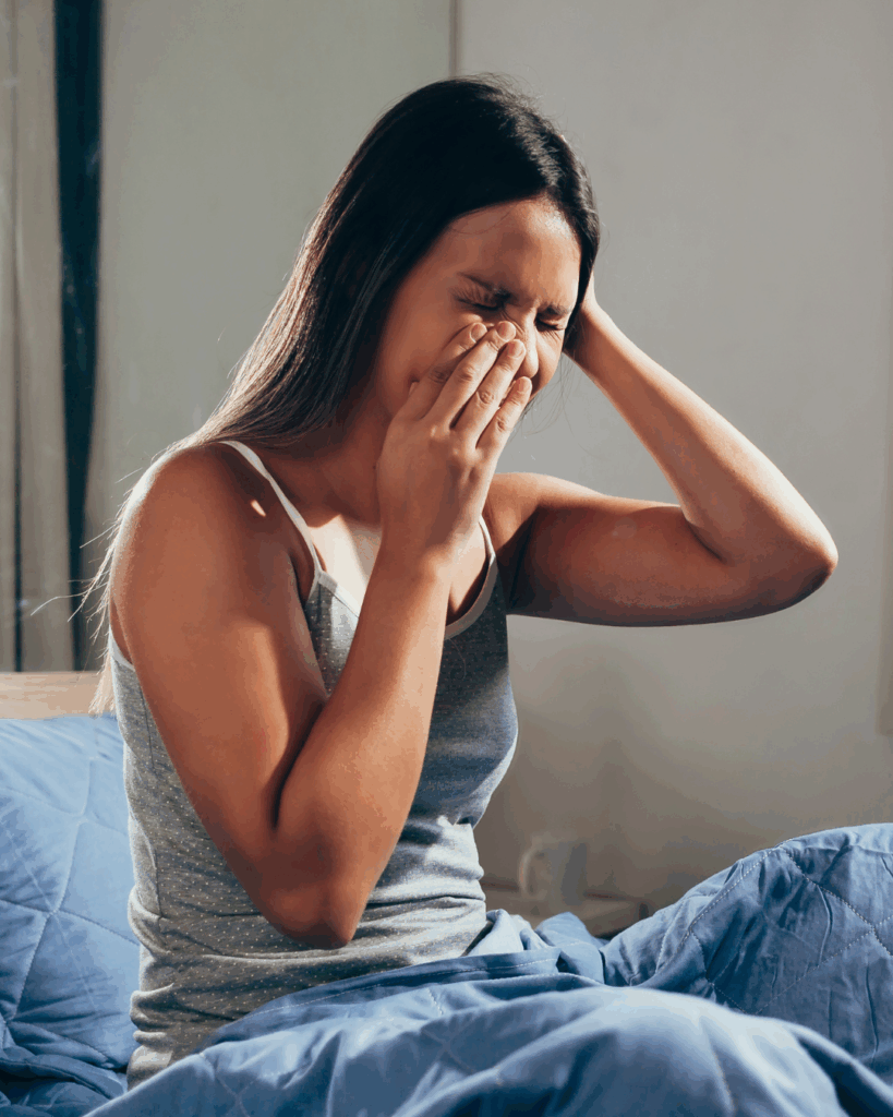 σύνδρομο silent sinus woman in sinusitis